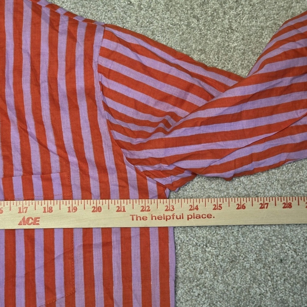INK + ALLOY Bonnie Pajama Set Sz XL Lavender & Poppy Striped Long Sleeve Pants - Picture 5 of 12